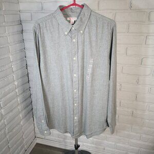 NWT Joe Fresh Men's Size Small Grey Button Front Light Flannel Shirt